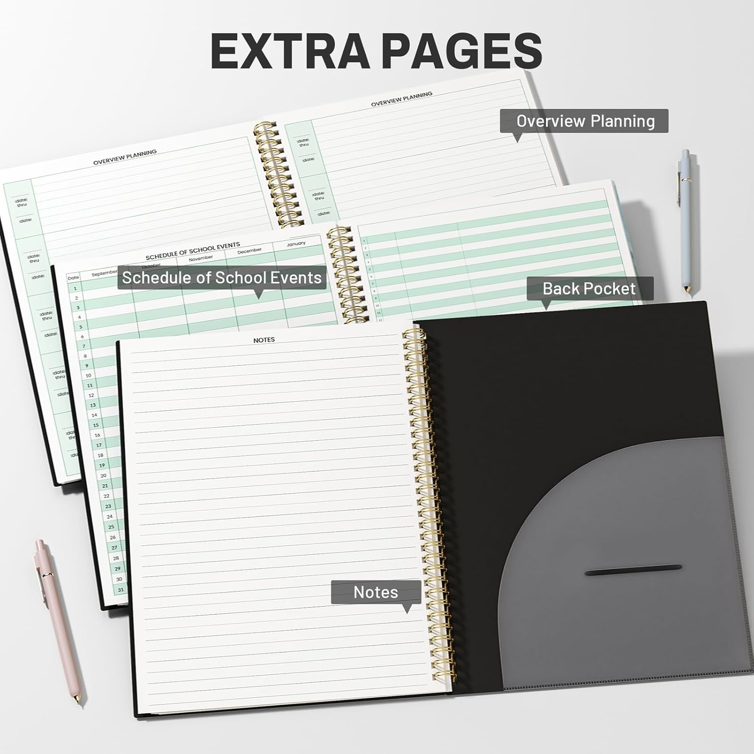 image:imageSUNEE 8 Period Teacher Lesson Plan Book Days Vertically Undated Teacher Planner 20262027 Academic Year 85 x 11 Inch 104 Pages52 Sheets 40 Weeks Waterproof Plastic Cover Back Pocket BlueBlack