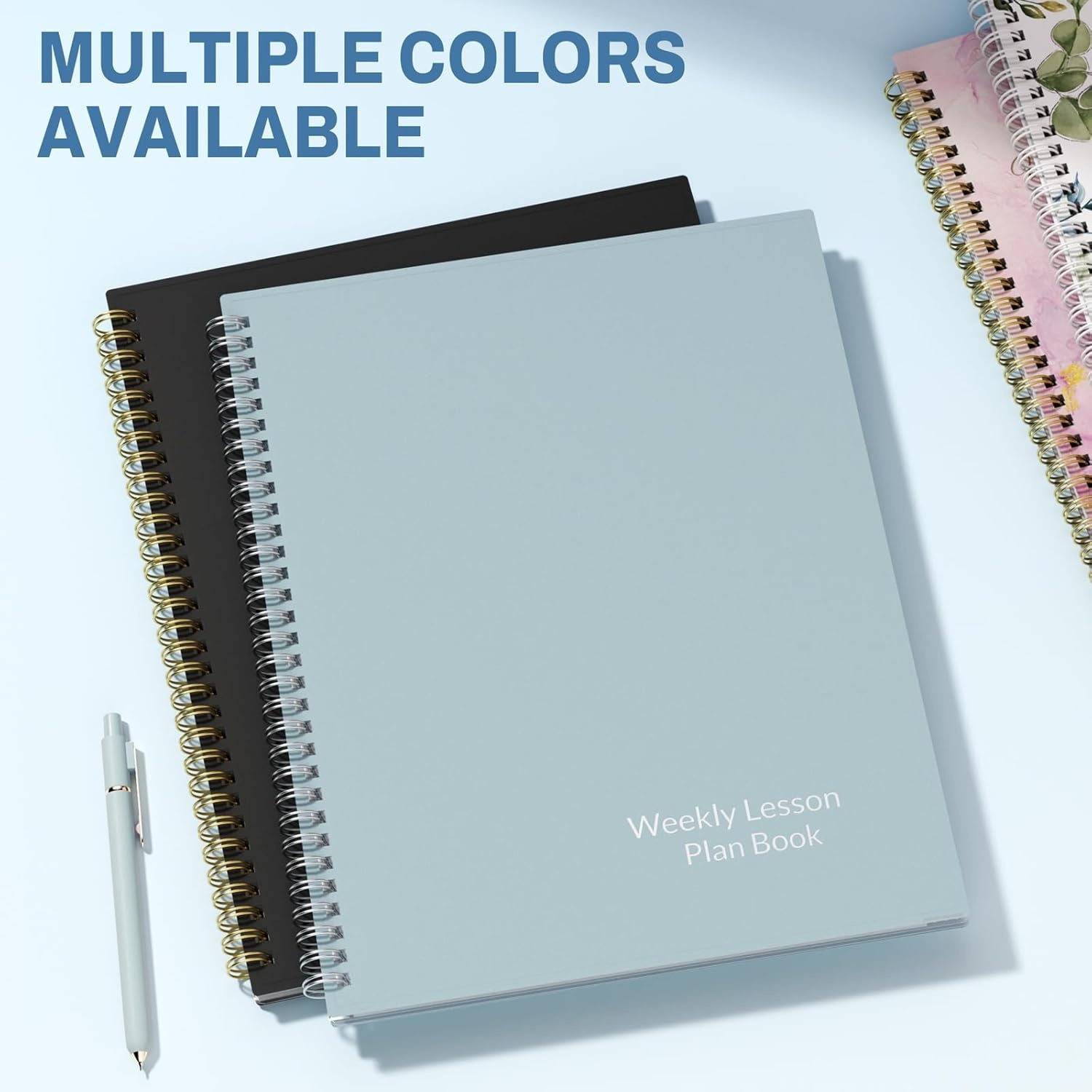 image:imageSUNEE 8 Period Teacher Lesson Plan Book Days Vertically Undated Teacher Planner 20262027 Academic Year 85 x 11 Inch 104 Pages52 Sheets 40 Weeks Waterproof Plastic Cover Back Pocket BlueBlue