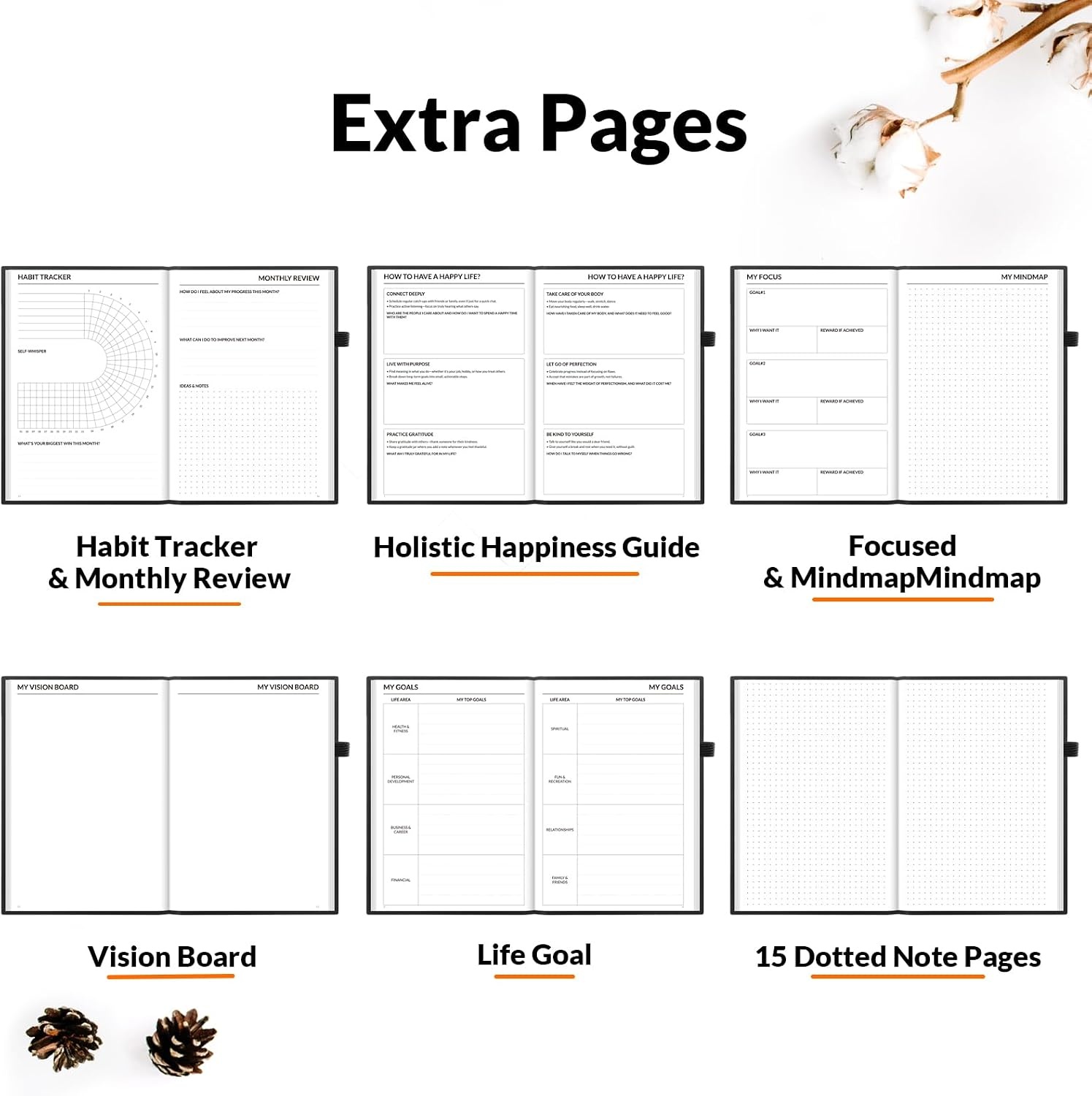 image:imageSUNEE Adhd Daily Planner for Adults3Month Undated Daily Weekly Monthly Planner for Productivity Goal Setting Time Management Work amp Life for Men amp WomenVision Board StickersBlack