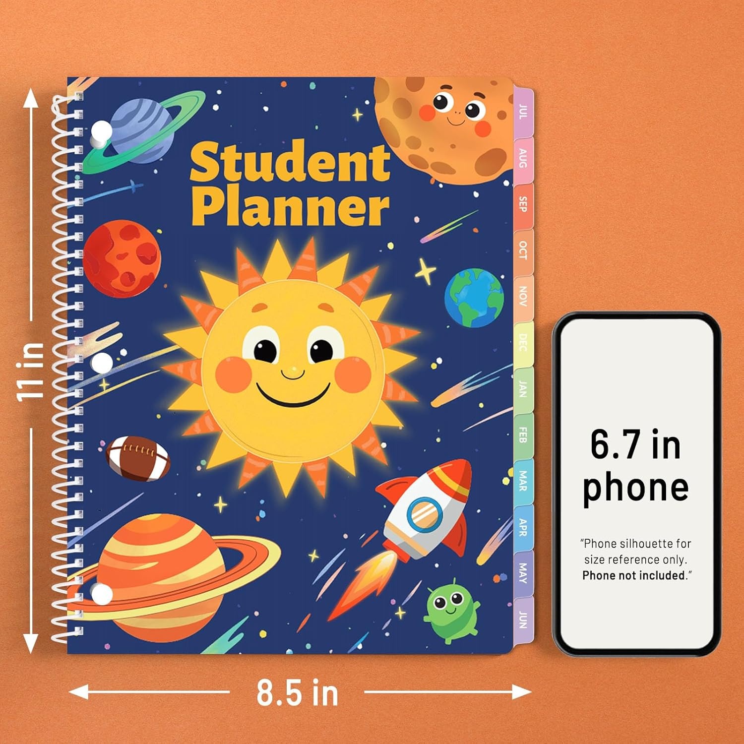 image:imageSUNEE Elementary Student Planner 20262027 Dated Academic Year Jul 2026 Jun 2027 6583 School Planner for Kids Datebooks Weekly amp Monthly Plan Book with BookmarkMonthly Tabs Solar SystemSolar System