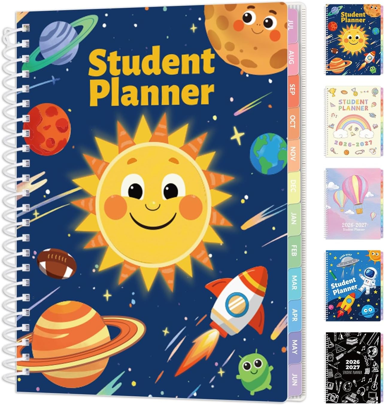 image:imageSUNEE Elementary Student Planner 20262027 Dated Academic Year Jul 2026 Jun 2027 6583 School Planner for Kids Datebooks Weekly amp Monthly Plan Book with BookmarkMonthly Tabs Solar SystemSolar System