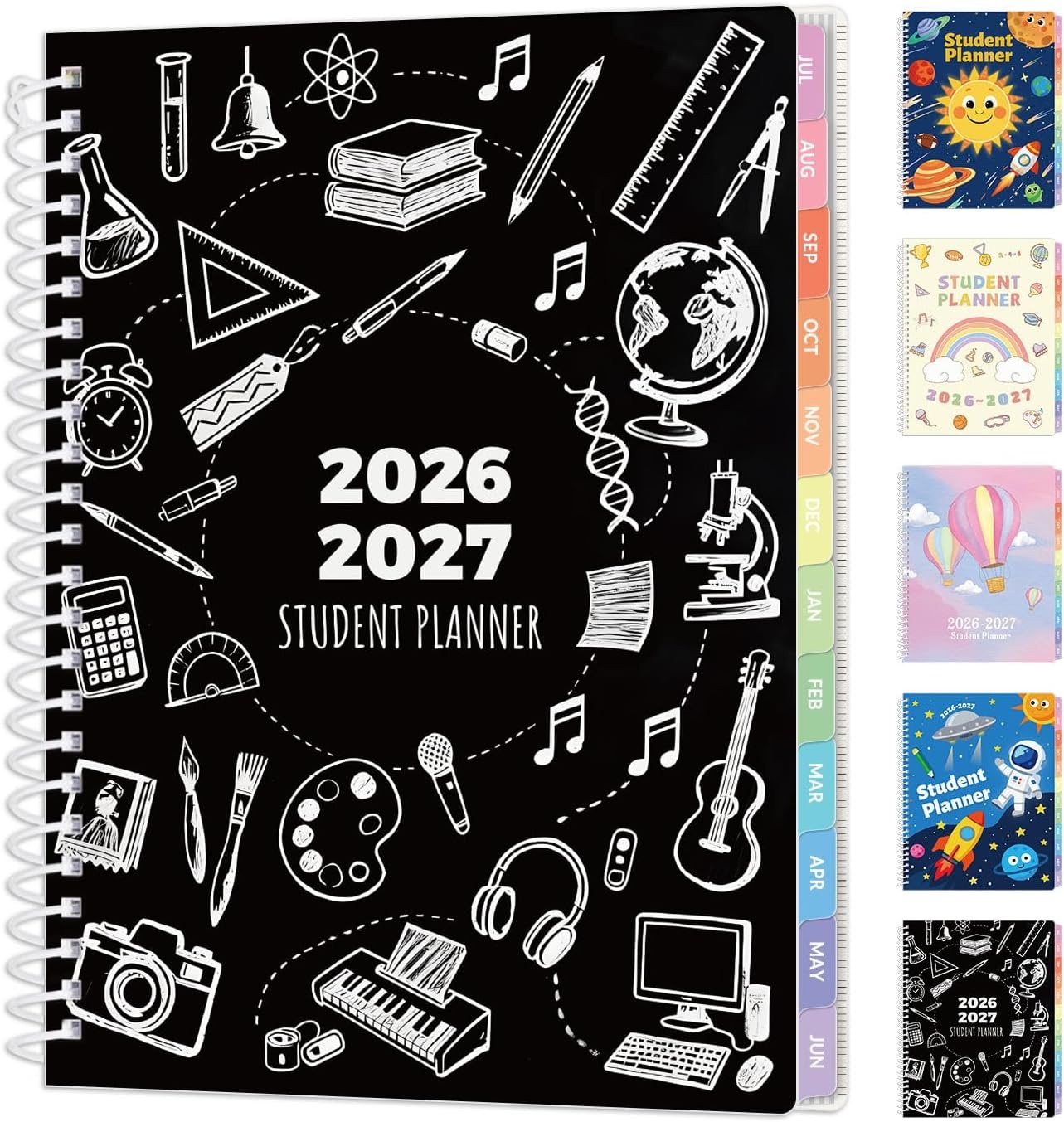 image:imageSUNEE Elementary Student Planner 20262027 Dated Academic Year Jul 2026 Jun 2027 6583 School Planner for Kids Datebooks Weekly amp Monthly Plan Book with BookmarkMonthly Tabs Solar SystemSchool Study