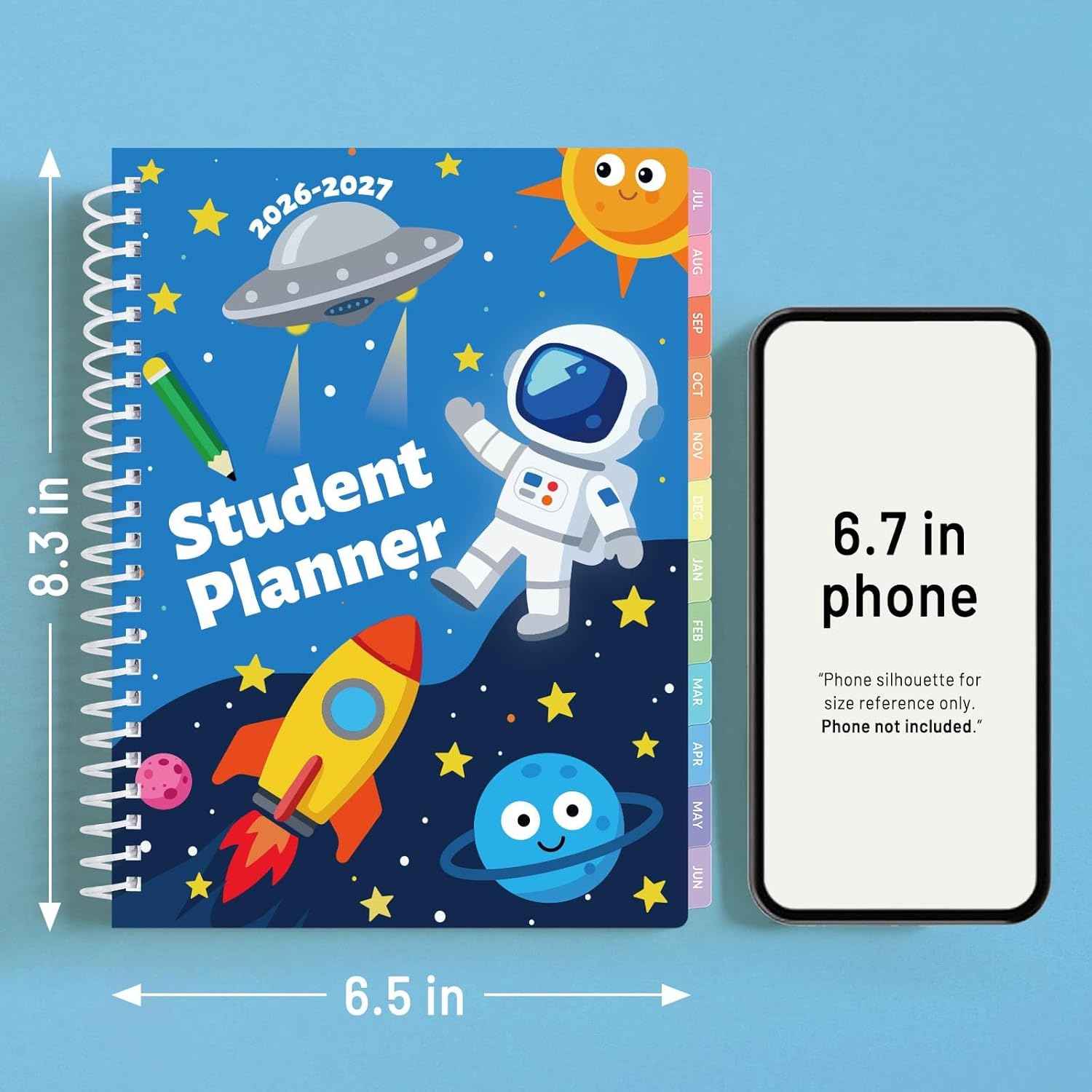 image:imageSUNEE Elementary Student Planner 20262027 Dated Academic Year Jul 2026 Jun 2027 6583 School Planner for Kids Datebooks Weekly amp Monthly Plan Book with BookmarkMonthly Tabs Solar SystemSpace Fun