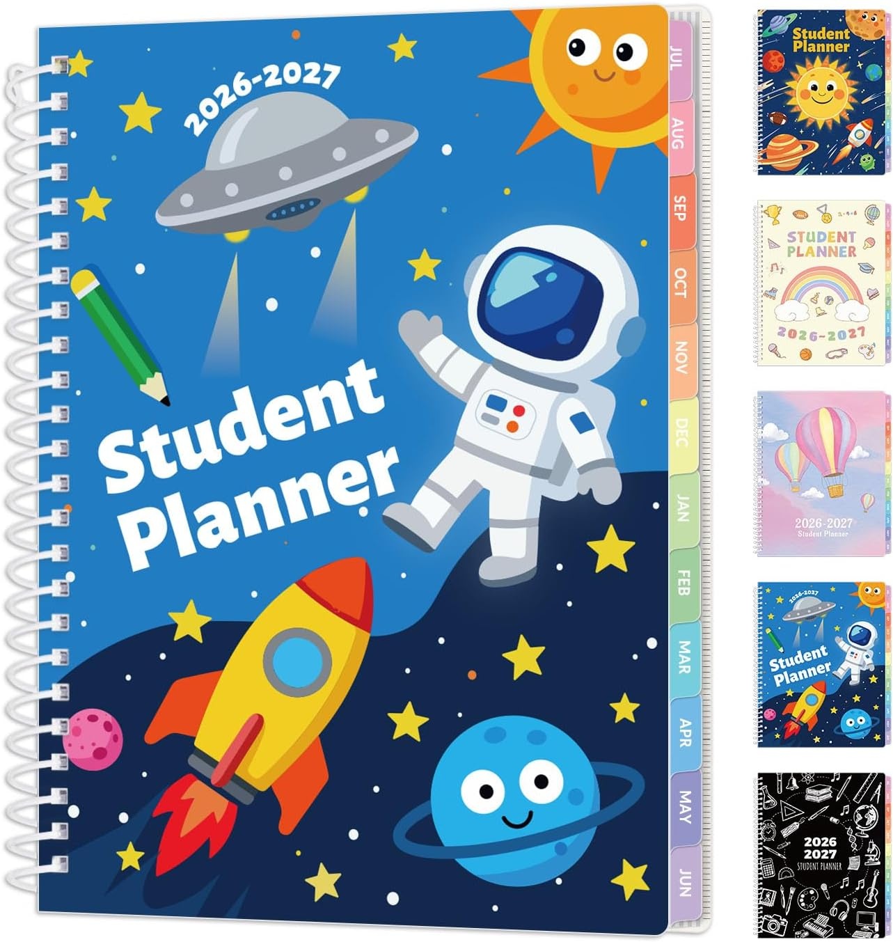 image:imageSUNEE Elementary Student Planner 20262027 Dated Academic Year Jul 2026 Jun 2027 6583 School Planner for Kids Datebooks Weekly amp Monthly Plan Book with BookmarkMonthly Tabs Solar SystemSpace Fun