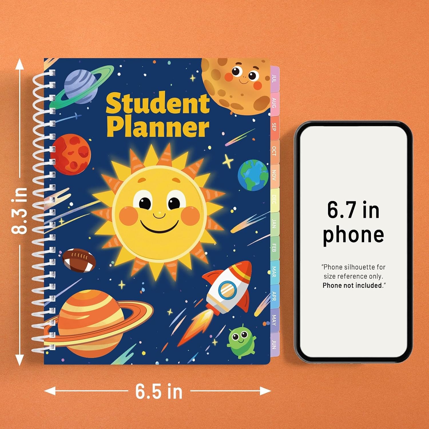image:imageSUNEE Elementary Student Planner 20262027 Dated Academic Year Jul 2026 Jun 2027 6583 School Planner for Kids Datebooks Weekly amp Monthly Plan Book with BookmarkMonthly Tabs Solar SystemSolar System