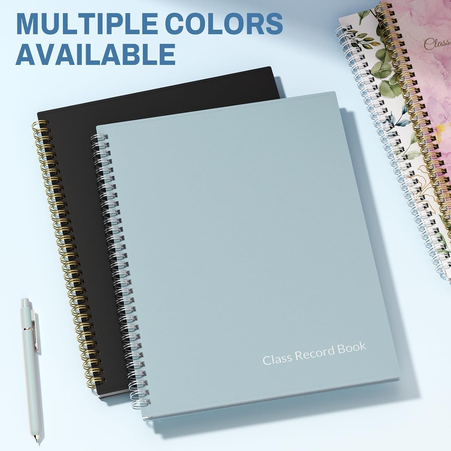 image:imageSUNEE Teacher Class Record Book for 1112 weeks 36 Names 85x11 Inch 104 Pages 52 Sheets 100gsm Thick Paper Larger Grade Recording up to 36 Students with WaterResistant Plastic Cover MarbleBlue