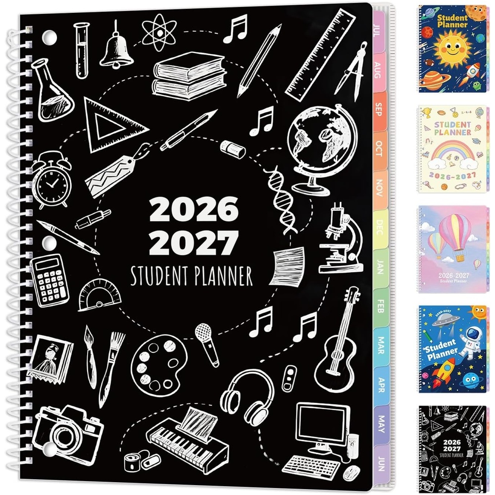 image:imageSUNEE Elementary Student Planner 20262027 Dated Academic Year Jul 2026 Jun 2027 6583 School Planner for Kids Datebooks Weekly amp Monthly Plan Book with BookmarkMonthly Tabs Solar SystemSchool Study