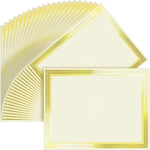 image:imageSUNEE 200 Sheets Certificate Papers  Blank Gold Foil Border 85x11 for Diploma Certificates Participation Awards Document Cardstock Paper and Inkjet Printer Friendly Ivory50