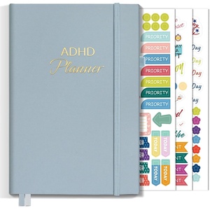 image:imageSUNEE Adhd Daily Planner for Adults3Month Undated Daily Weekly Monthly Planner for Productivity Goal Setting Time Management Work amp Life  for Men amp WomenVision Board  StickersGray Blue