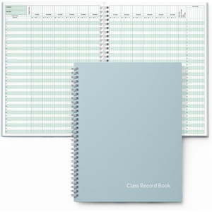 image:imageSUNEE Teacher Class Record Book for 1112 weeks 36 Names 85x11 Inch 104 Pages 52 Sheets 100gsm Thick Paper Larger Grade Recording up to 36 Students with WaterResistant Plastic Cover MarbleBlue