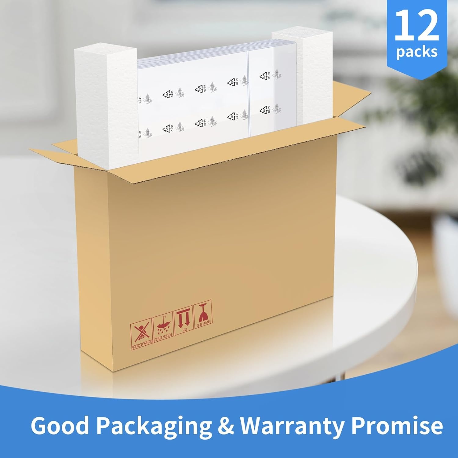 image:imageSUNEE 12 Pack Acrylic Sign Holder 85x11 Clear Plastic Paper Stand for Flyers and Menus Vertical LShape Display Frame for Restaurant Office Stores Tabletop