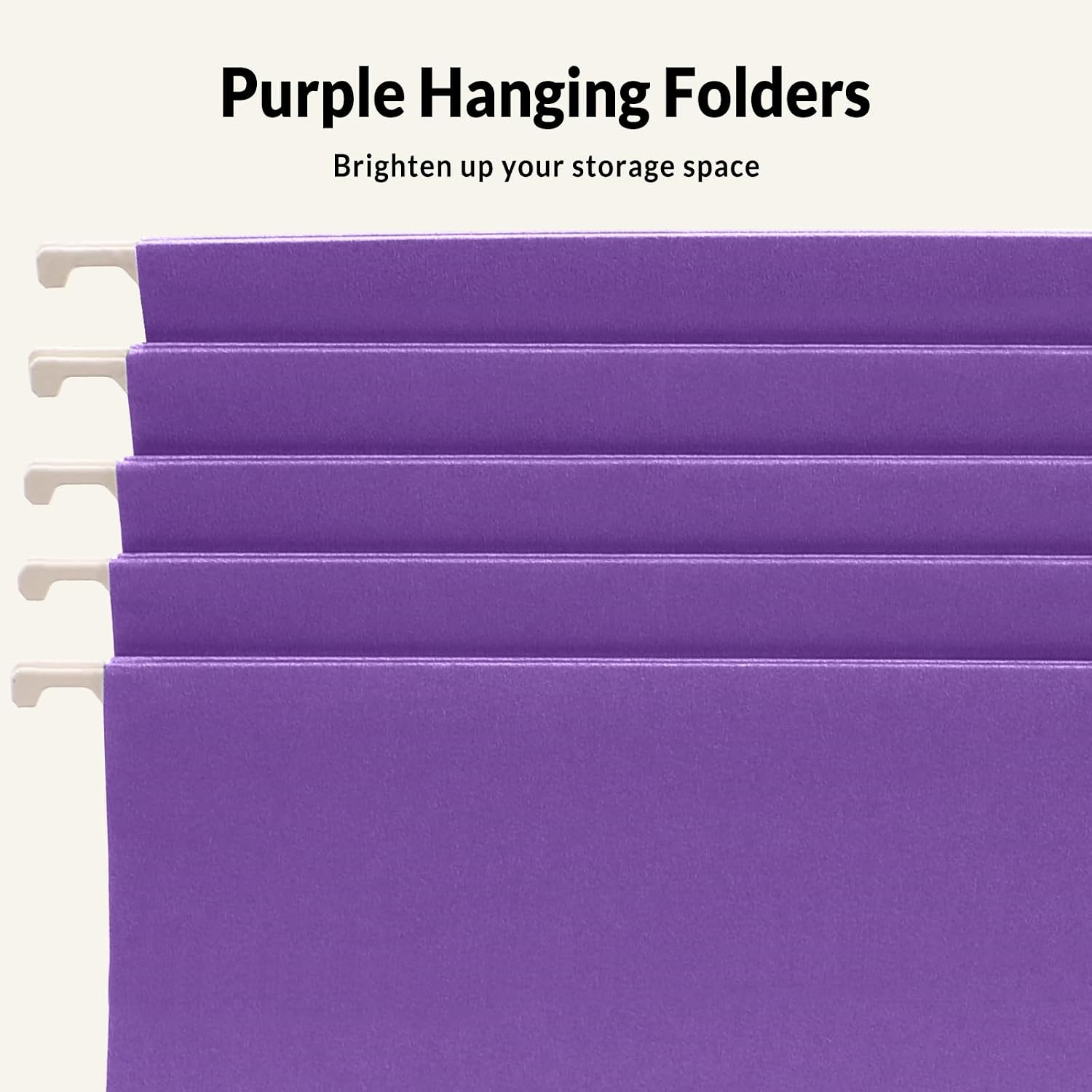 image:imageSUNEE Hanging File Folders 25 Pack Letter Size Hanging File Folders with 15Cut Tabs Ideal for Home and Office Organization and Papers ClassificationOrangePurple