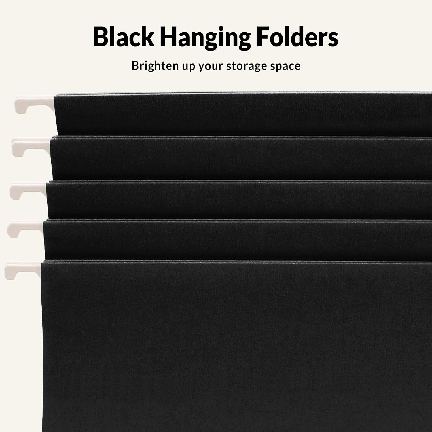 image:imageSUNEE Hanging File Folders 25 Pack Letter Size Hanging File Folders with 15Cut Tabs Ideal for Home and Office Organization and Papers ClassificationOrangeBlack