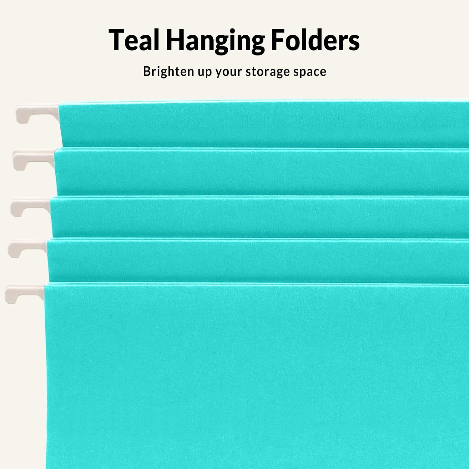 image:imageSUNEE Hanging File Folders 25 Pack Letter Size Hanging File Folders with 15Cut Tabs Ideal for Home and Office Organization and Papers ClassificationOrangeTeal