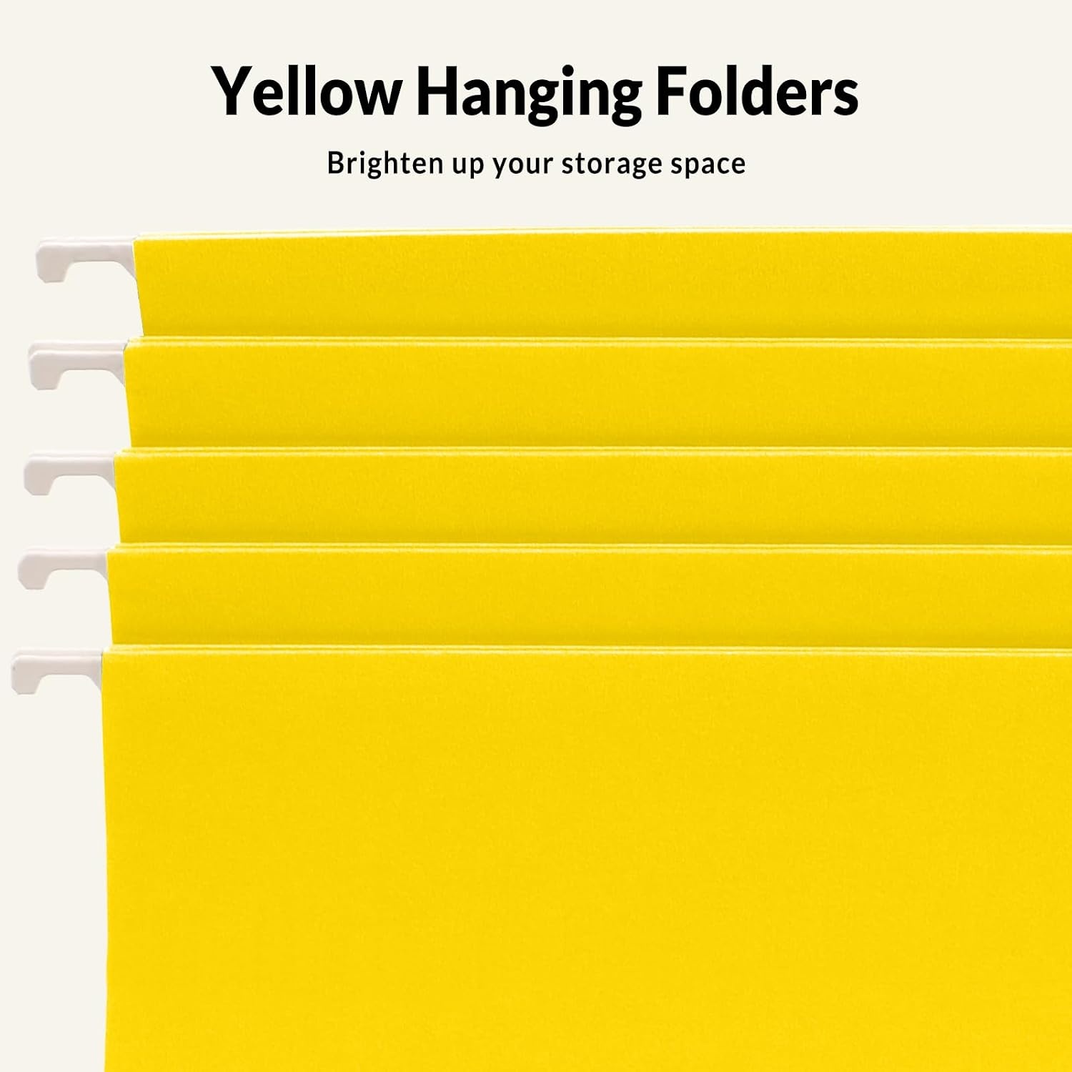 image:imageSUNEE Hanging File Folders 25 Pack Letter Size Hanging File Folders with 15Cut Tabs Ideal for Home and Office Organization and Papers ClassificationOrangeYellow