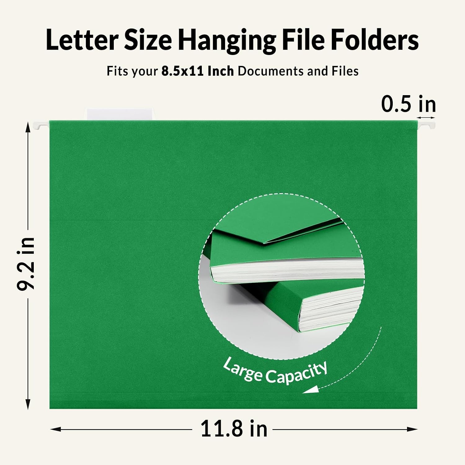 image:imageSUNEE Hanging File Folders 25 Pack Letter Size Hanging File Folders with 15Cut Tabs Ideal for Home and Office Organization and Papers ClassificationOrangeGreen