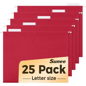 image:imageSUNEE Hanging File Folders 25 Pack Letter Size Hanging File Folders with 15Cut Tabs Ideal for Home and Office Organization and Papers ClassificationOrangeRed